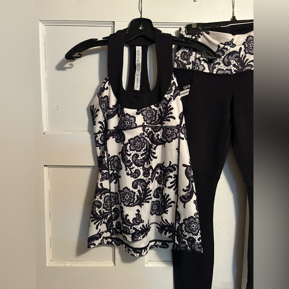 Floral Black and White Women's Top